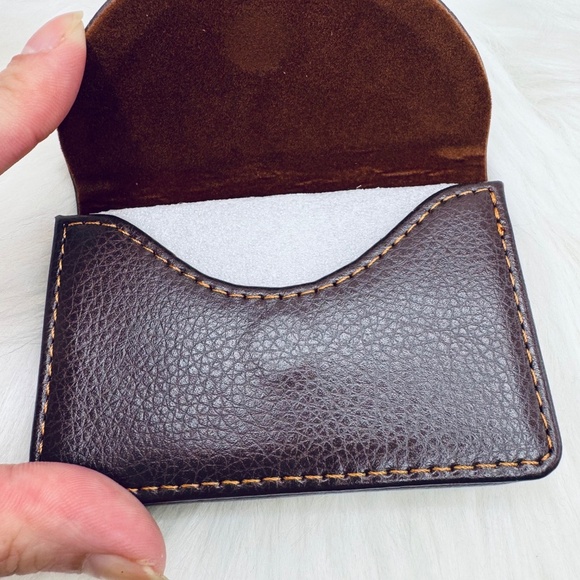 Mini Wallet Brown Card Wallet - Picture 2 of 6